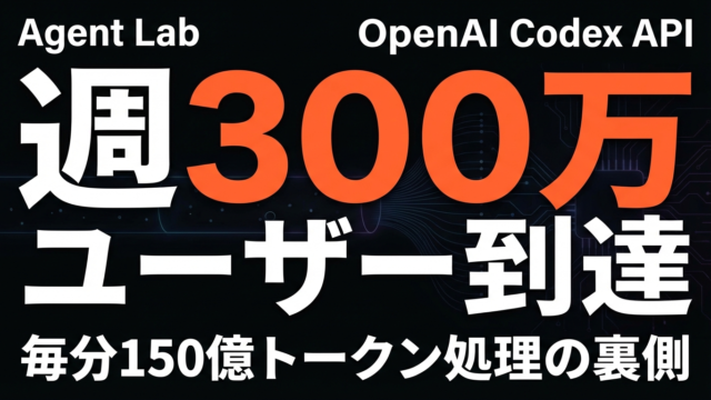 Codex API 300万ユーザーのスケール裏側