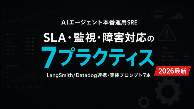 【2026年最新】AIエージェントの本番運用SRE｜監視・SLA設計・障害対応の7プラクティス