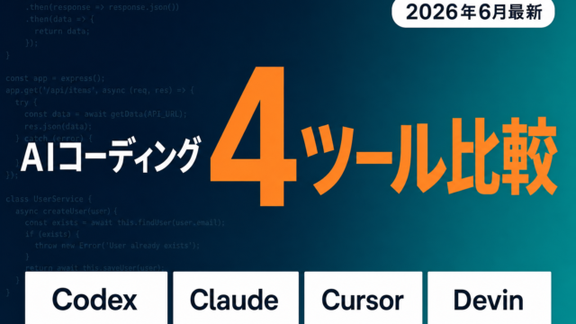 AIコーディング4ツール完全比較 Codex Claude Cursor Devin