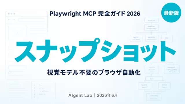 Playwright MCP完全ガイド2026｜AIブラウザ自動化の仕組みと実装
