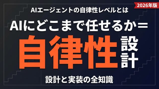 AIエージェントの自律性レベルとは？設計と実装の全知識
