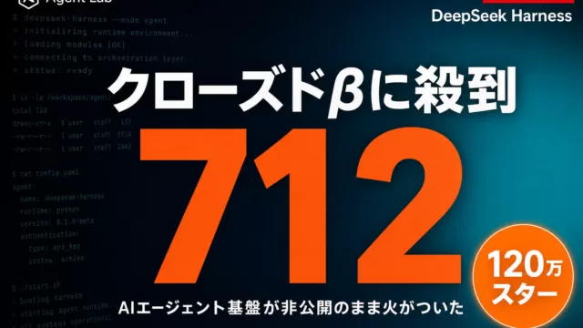 DeepSeek Harnessとは？クローズドβに712件殺到の中身