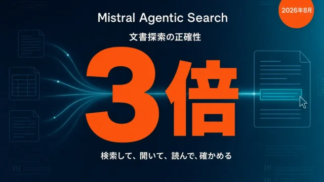 Mistral Agentic Search｜精度3倍の理由【2026年】