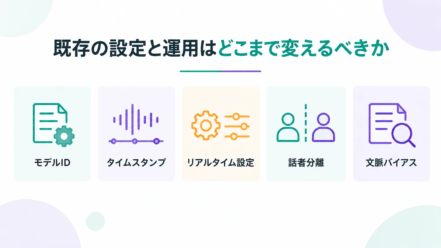 既存の設定と運用はどこまで変えるべきか